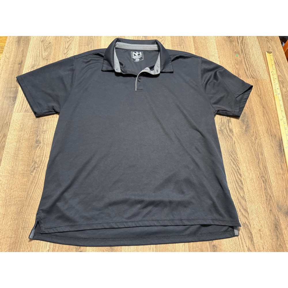 North Hudson Performance Polo Shirt Mens XXL Black Adult Short Sleeve Excellent